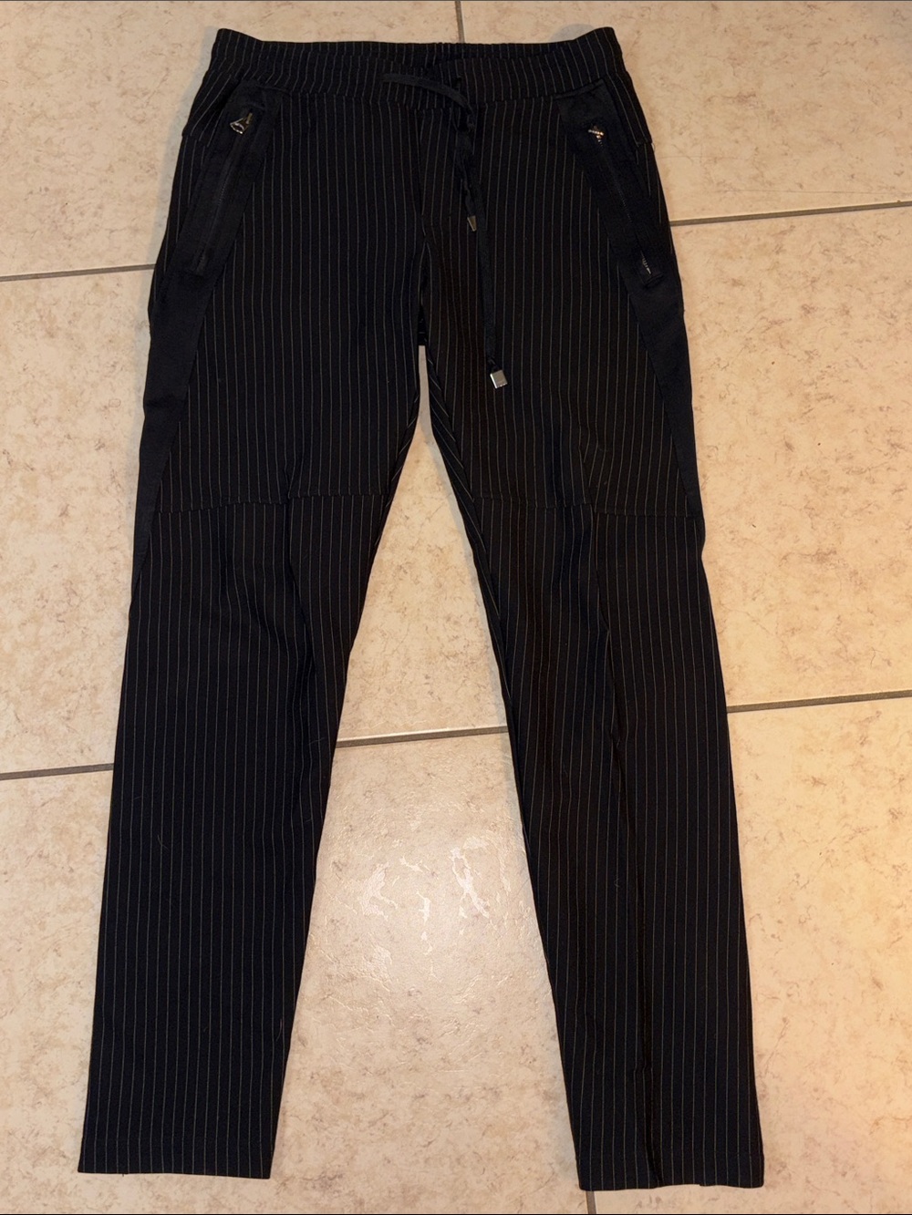 Dolce & Gabbana Pinstripe Logo Joggers Sz 30 S designer